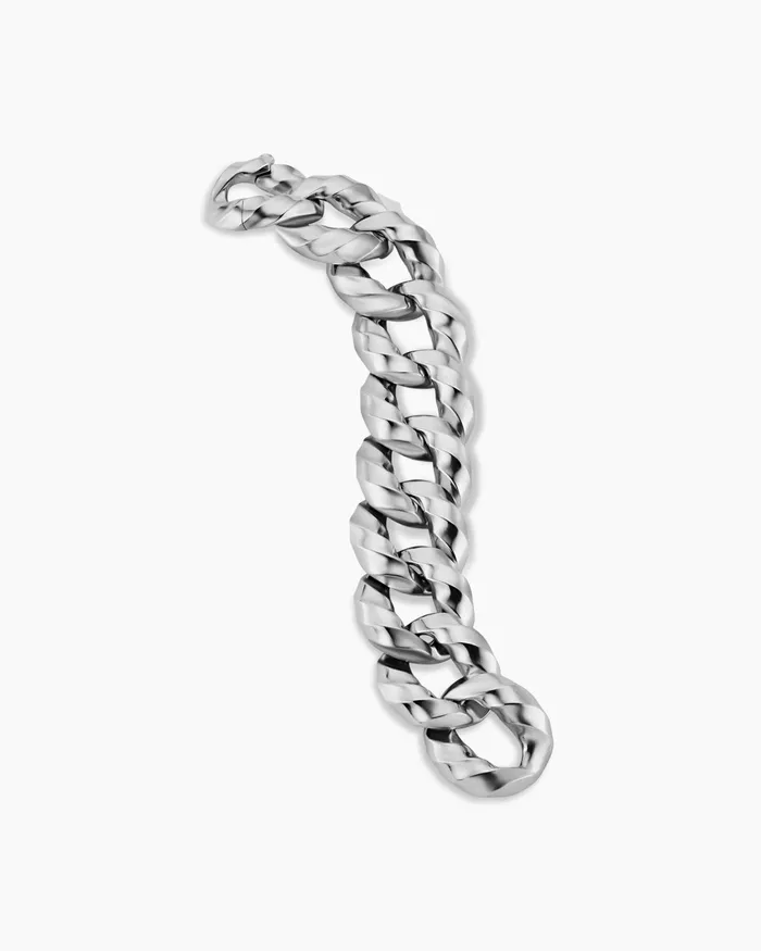 Cable Edge Curb Chain Bracelet In Sterling Silver 23mm Women David Yurman Chain Cable Edge Curb Chain Bracelet In Sterling Silver 23mm Women David Yurman Chain