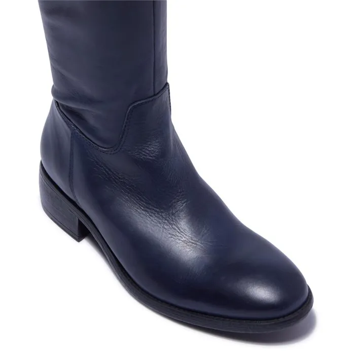 Carl Scarpa Ashby Navy Leather Boots Women Leather Boots