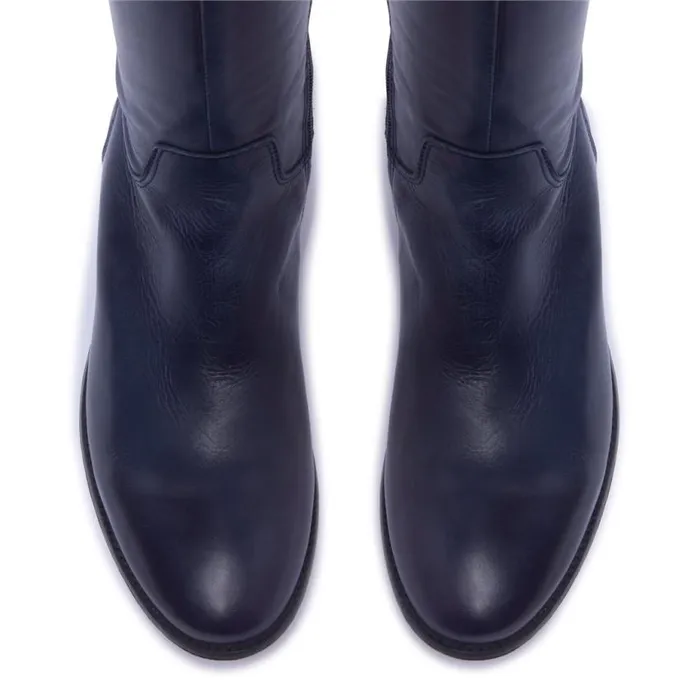 Carl Scarpa Ashby Navy Leather Boots Women Leather Boots