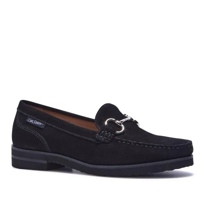 Carl Scarpa Aubrigo Black Suede Loafers Women Suede Loafers