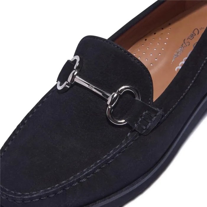Carl Scarpa Aubrigo Black Suede Loafers Women Suede Loafers