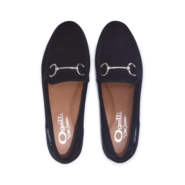 Carl Scarpa Aubrigo Black Suede Loafers Women Suede Loafers