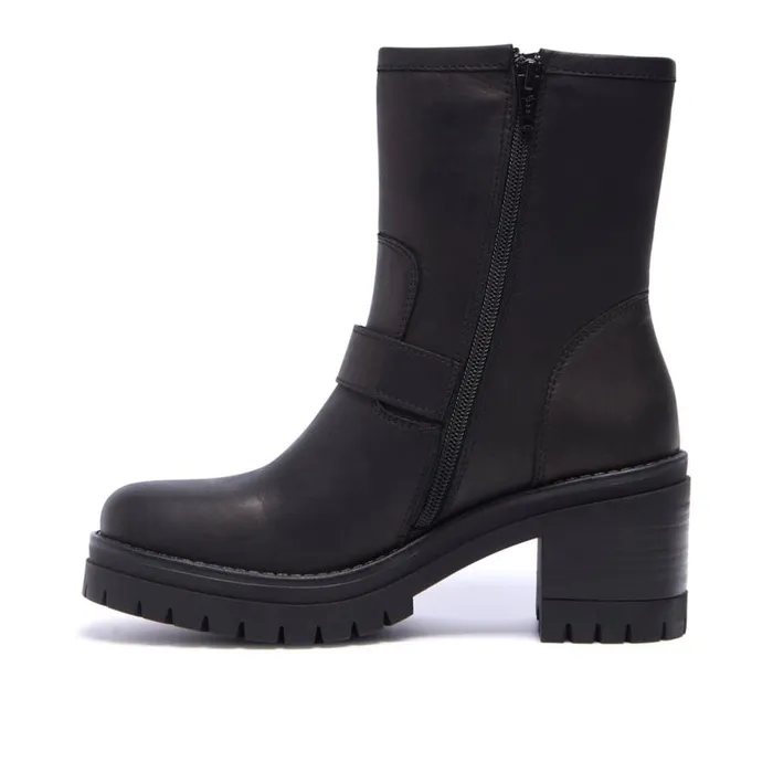 Carl Scarpa Buona Black Leather Ankle Boots Women Leather Ankle Boots