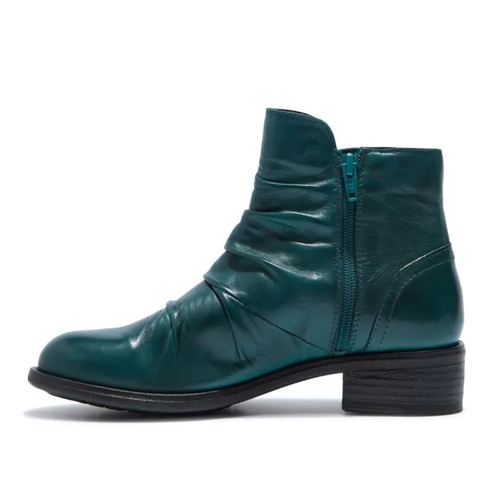 Carl Scarpa Felice Teal Leather Ankle Boots Women Leather Ankle Boots