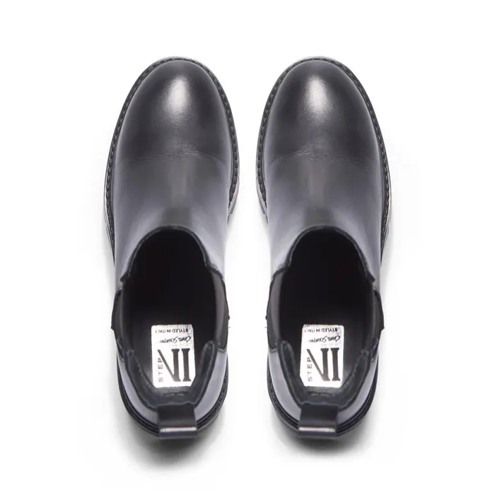 Carl Scarpa Solette Black Leather Chelsea Boots Women Leather Ankle Boots