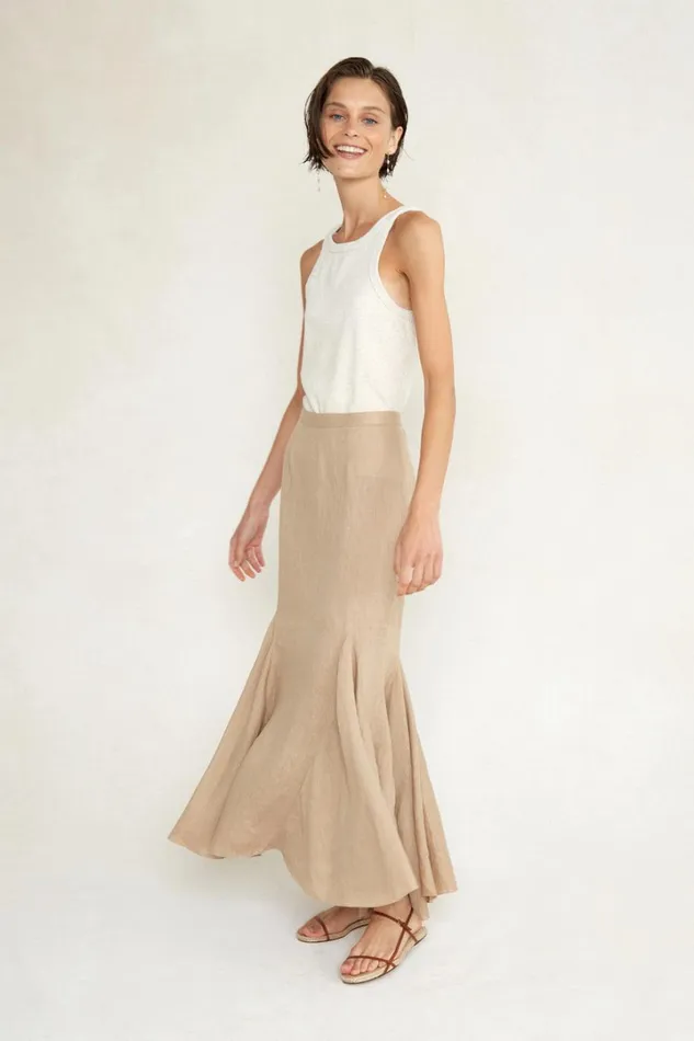 Chan Luu Bottoms Women Mermaid Skirt Almondine