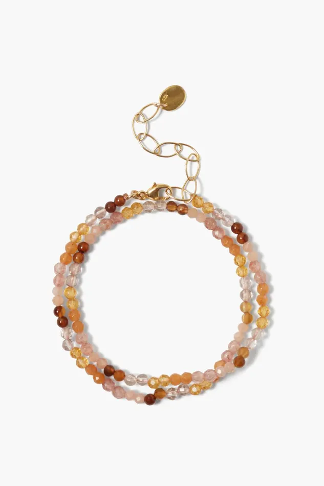 Chan Luu Bracelets Women Aurora Double Naked Wrap Bracelet Pink Mix