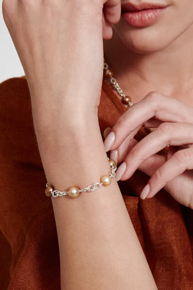 Chan Luu Bracelets Women Nautica Chain Bracelet Champagne Mix