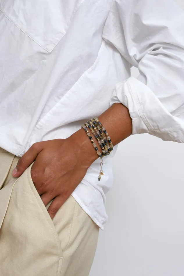 Chan Luu Bracelets Women Odyssey Naked Wrap Bracelet Iolite