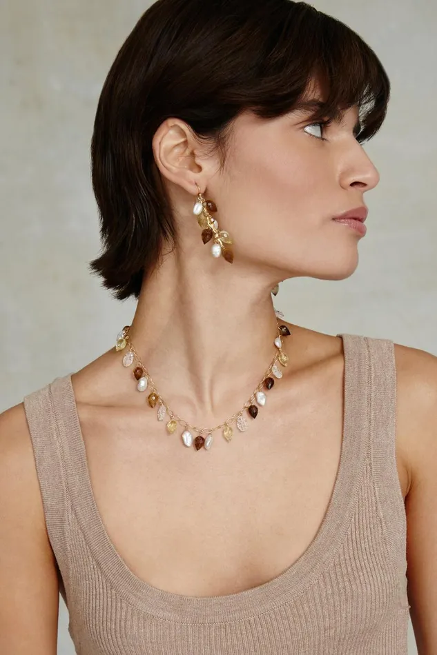 Chan Luu Earrings Women Delphine Drop Earrings Natural Mix