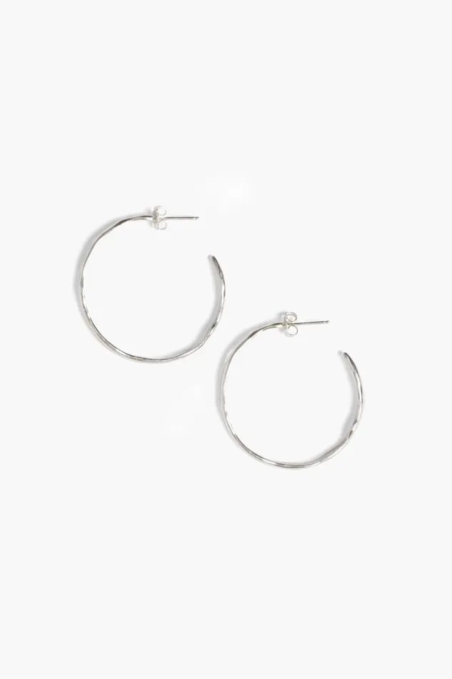 Chan Luu Earrings Women Wave Hoop Earrings Silver