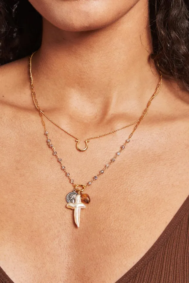 Chan Luu Necklaces Women Horseshoe Necklace Yellow Gold