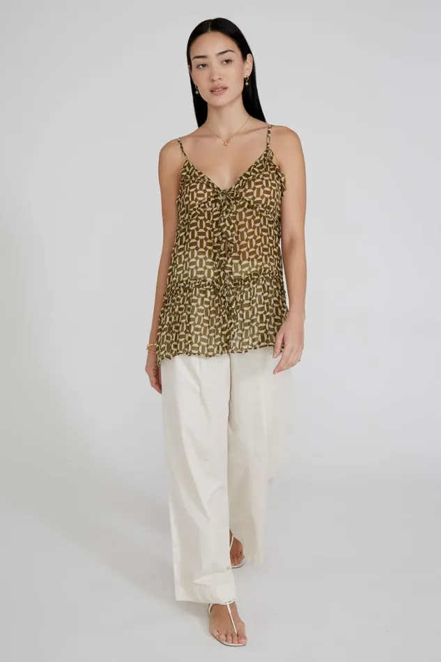 Chan Luu Tops Women Seraphina Top Fir Green