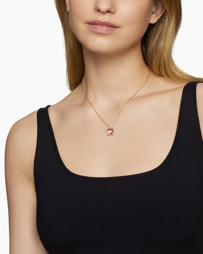 Chatelaine Pendant Necklace In 18K Rose Gold With Morganite And Diamonds 11mm Women David Yurman Pendant Chatelaine Pendant Necklace In 18K Rose Gold With Morganite And Diamonds 11mm Women David Yurman Pendant