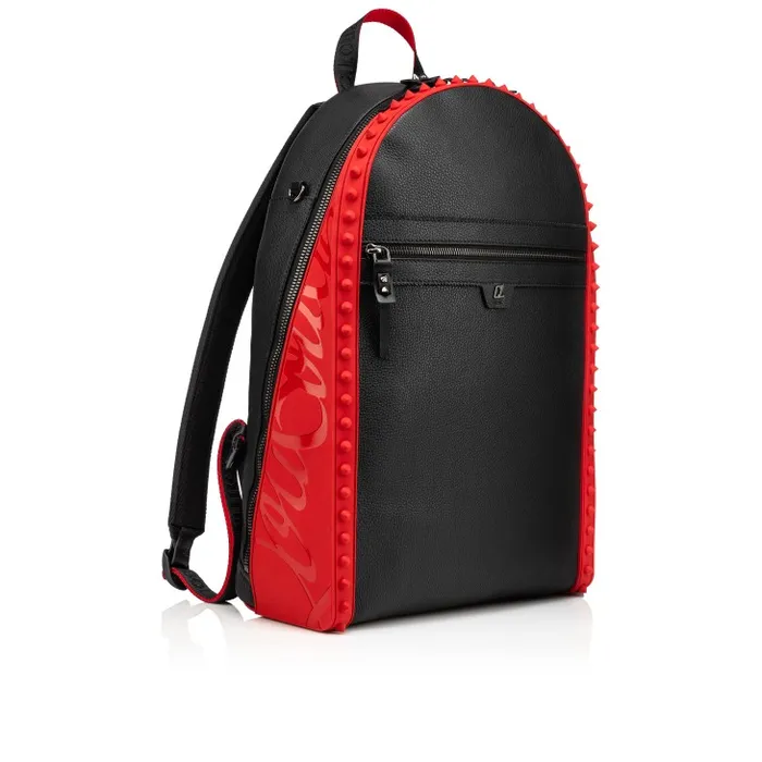 Christian Louboutin Backpacks Men Backparis Backpack 8211 Calf Leather And Rubber 8211 Black