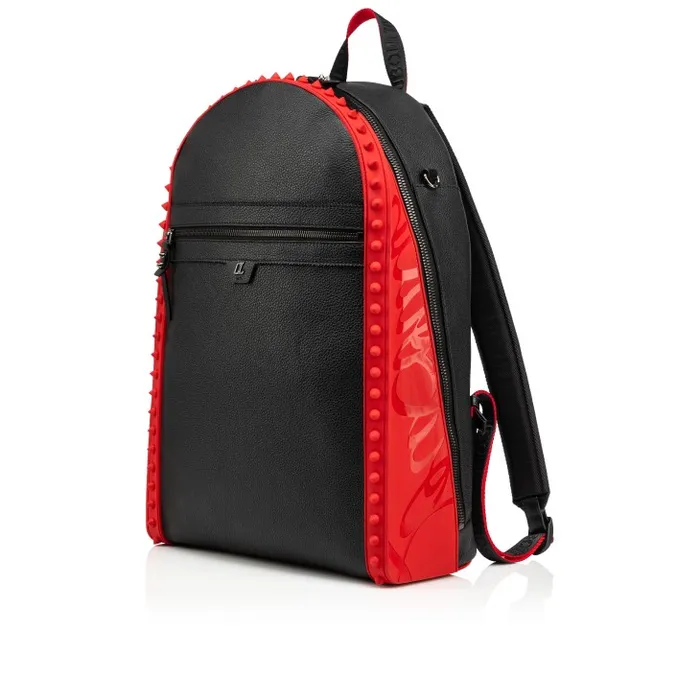 Christian Louboutin Backpacks Men Backparis Backpack 8211 Calf Leather And Rubber 8211 Black