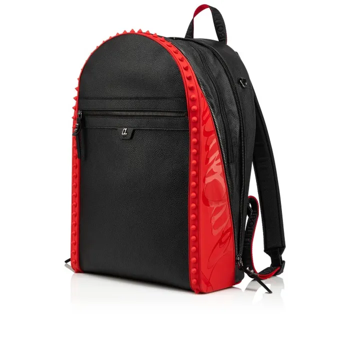 Christian Louboutin Backpacks Men Backparis Backpack 8211 Calf Leather And Rubber 8211 Black