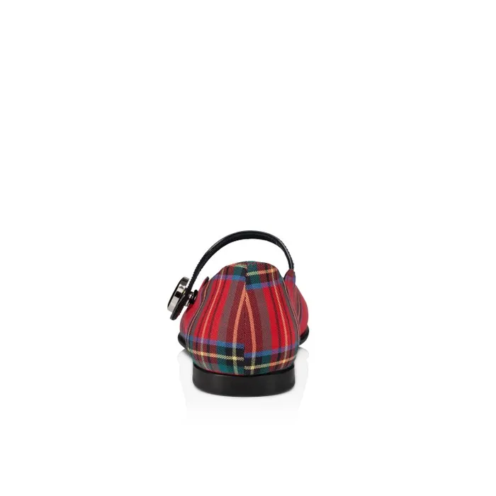 Christian Louboutin Ballerinas Kids Melodie Chick Ballerinas 8211 Tartan Printed Cotton 8211 Multicolor
