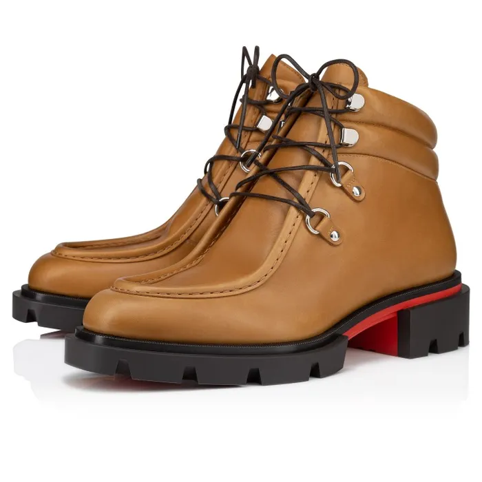 Christian Louboutin Boots Men Our Pabelito Boot Boots 8211 Calf Leather Wax Effect 8211 Terra