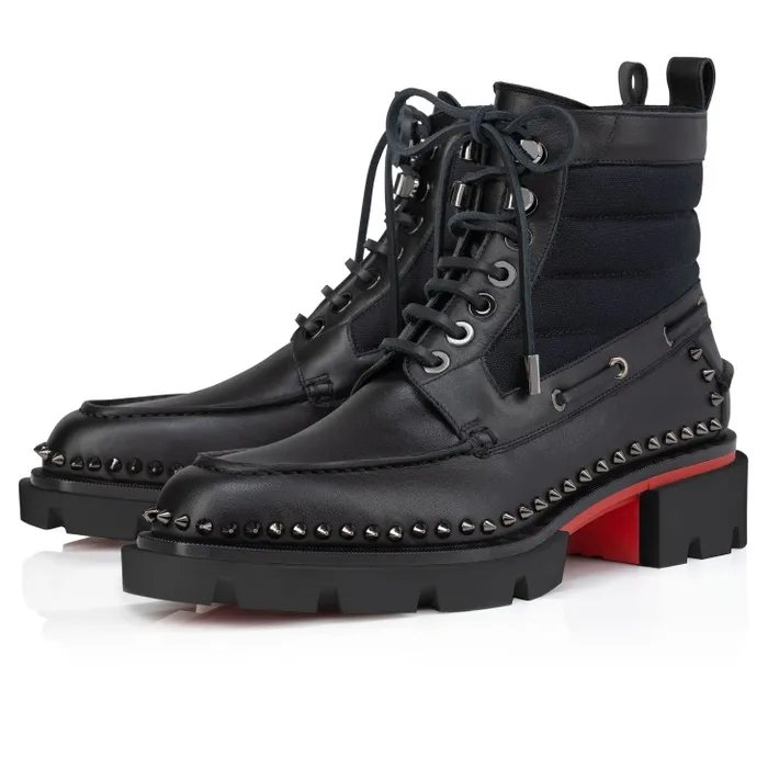 Christian Louboutin Boots Men Our Steckel Boot Boots 8211 Calf Leather And Olona Canva 8211 Black Christian Louboutin Boots Men Our Steckel Boot Boots 8211 Calf Leather And Olona Canva 8211 Black