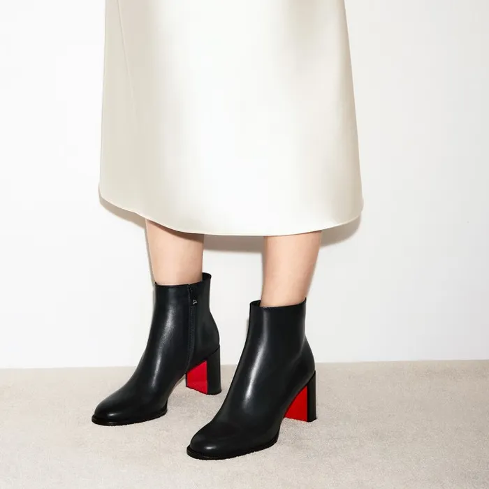 Christian Louboutin Boots Women Adoxa 70 Mm Low Boots 8211 Calf Leather 8211 Black Christian Louboutin Boots Women Adoxa 70 Mm Low Boots 8211 Calf Leather 8211 Black