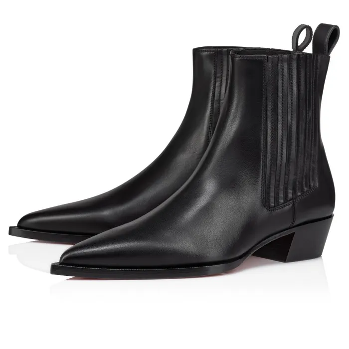 Christian Louboutin Boots Women Cheliviss Low Boots 8211 Calf Leather 8211 Black Christian Louboutin Boots Women Cheliviss Low Boots 8211 Calf Leather 8211 Black
