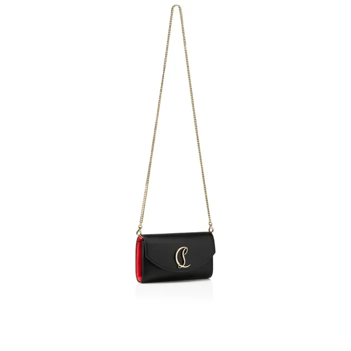 Christian Louboutin Clutches and Evening Bags Women Loubi54 Wallet On Chain 8211 Calf Leather 8211 Black And Gold