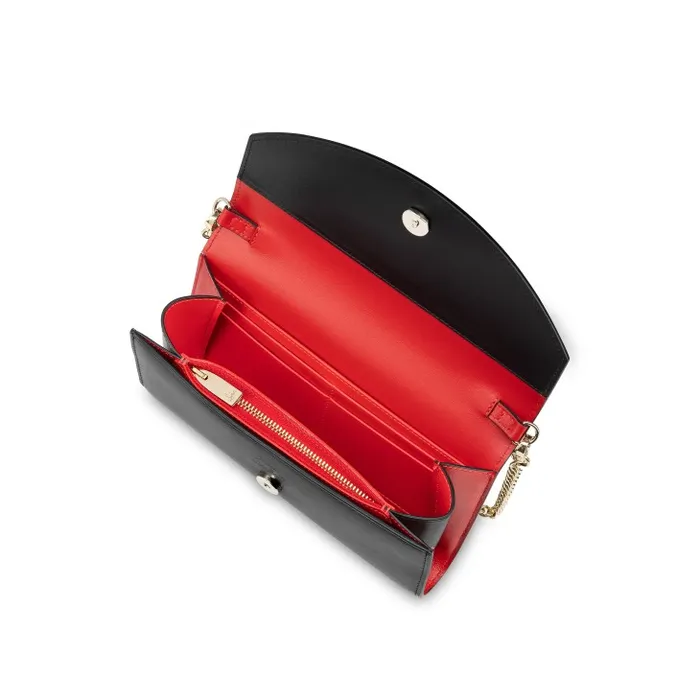 Christian Louboutin Clutches and Evening Bags Women Loubi54 Wallet On Chain 8211 Calf Leather 8211 Black And Gold
