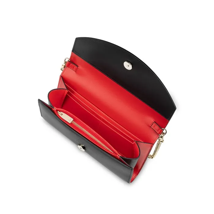 Christian Louboutin Clutches and Evening Bags Women Loubi54 Wallet On Chain 8211 Calf Leather 8211 Black And Gold