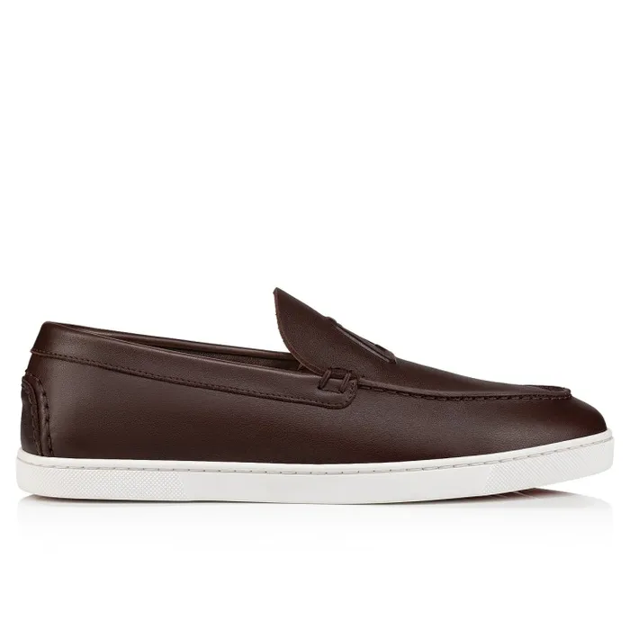 Christian Louboutin Loafers and Moccasins Men Varsiboat Boat Shoes 8211 Calf Leather 8211 Expresso