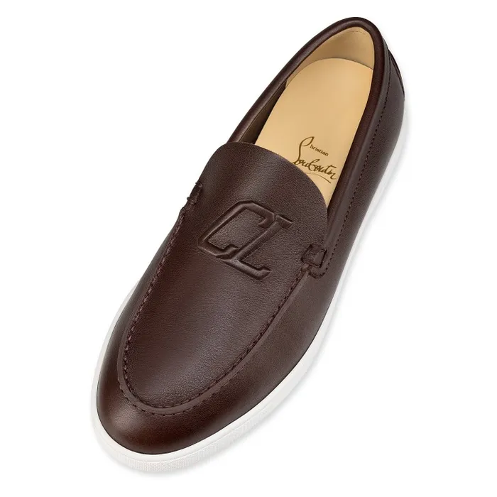 Christian Louboutin Loafers and Moccasins Men Varsiboat Boat Shoes 8211 Calf Leather 8211 Expresso