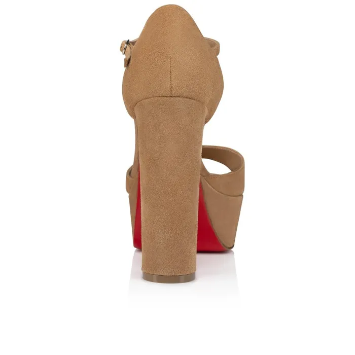 Christian Louboutin Platforms Women Sandaloo 130 Mm Sandals 8211 Veau Velours 8211 Lionne