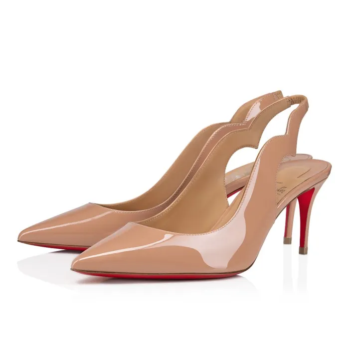 Christian Louboutin Pumps Women Hot Chick Sling 70 Mm Sling Back Pumps 8211 Patent Leather 8211 Blush