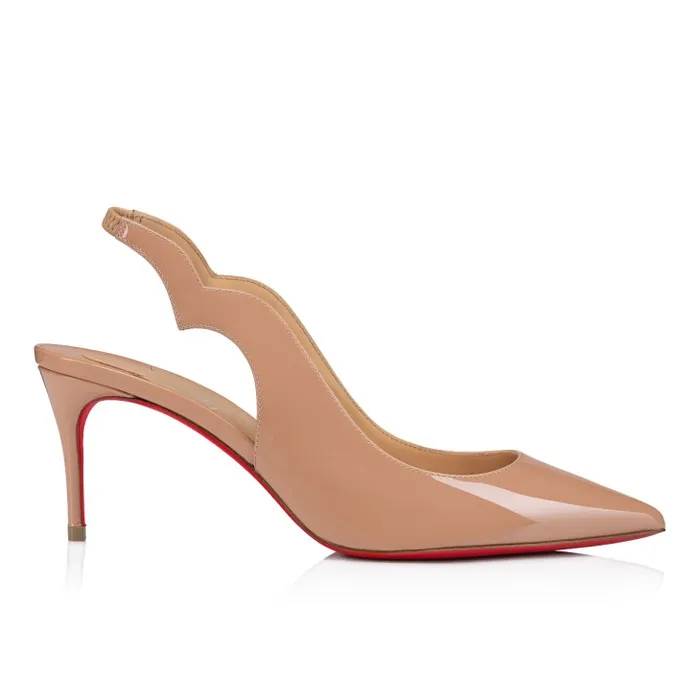 Christian Louboutin Pumps Women Hot Chick Sling 70 Mm Sling Back Pumps 8211 Patent Leather 8211 Blush