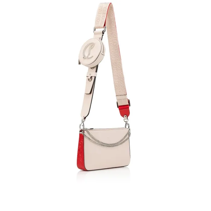Christian Louboutin Shoulder Bags Women Loubila Crossbody Bag 8211 Grained Calf Leather 8211 Leche
