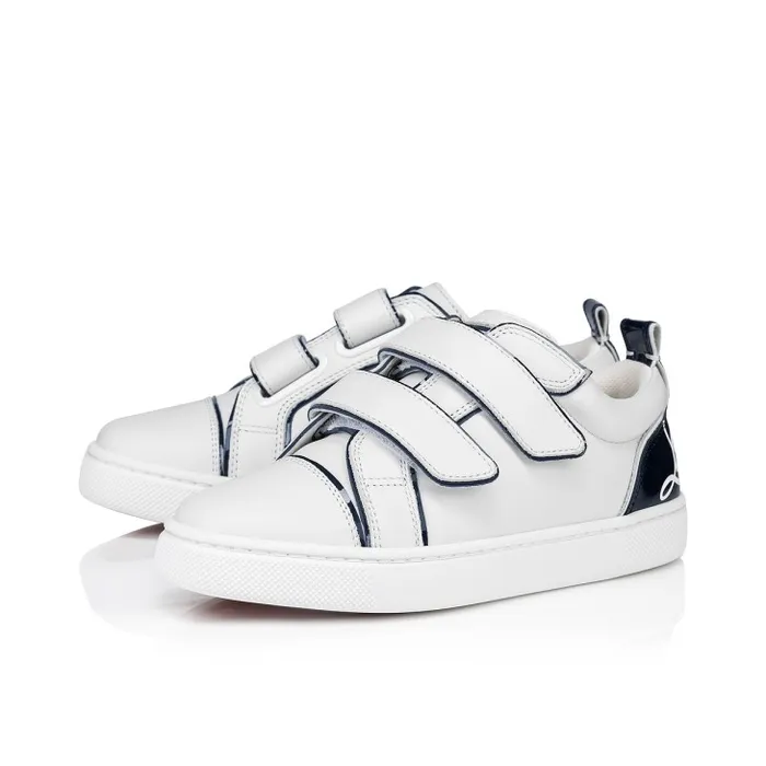 Christian Louboutin Sneakers Kids Funnyto Scratch Sneakers 8211 Patent Calf Leather 8211 Bianco Christian Louboutin Sneakers Kids Funnyto Scratch Sneakers 8211 Patent Calf Leather 8211 Bianco