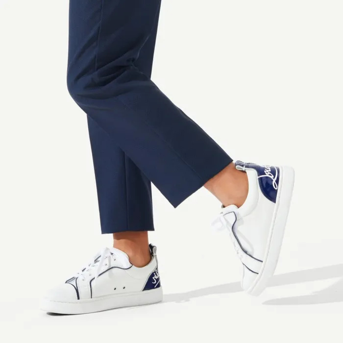 Christian Louboutin Sneakers Kids Funnyto Sneakers 8211 Calf Leather And Patent Calf Leather 8211 Bianco Christian Louboutin Sneakers Kids Funnyto Sneakers 8211 Calf Leather And Patent Calf Leather 8211 Bianco
