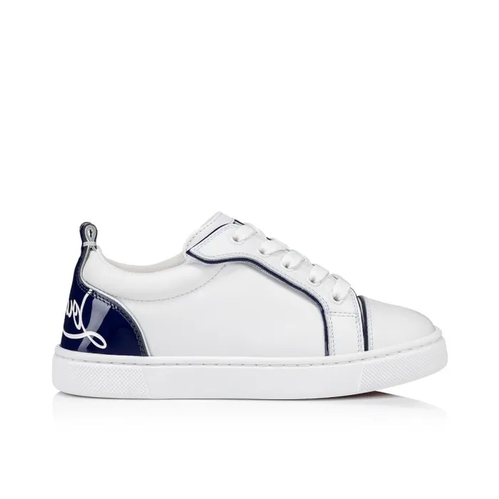 Christian Louboutin Sneakers Kids Funnyto Sneakers 8211 Calf Leather And Patent Calf Leather 8211 Bianco