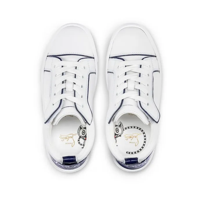 Christian Louboutin Sneakers Kids Funnyto Sneakers 8211 Calf Leather And Patent Calf Leather 8211 Bianco