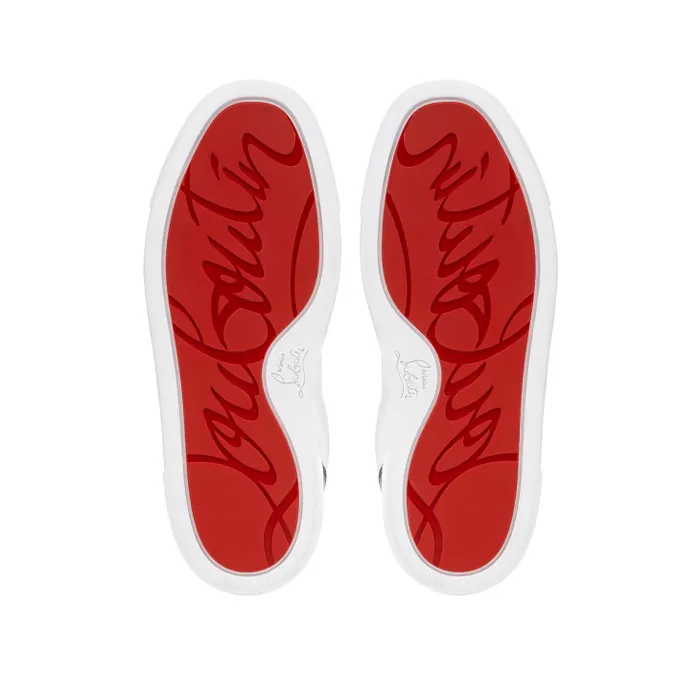 Christian Louboutin Sneakers Kids Funnyto Sneakers 8211 Calf Leather And Patent Calf Leather 8211 Bianco