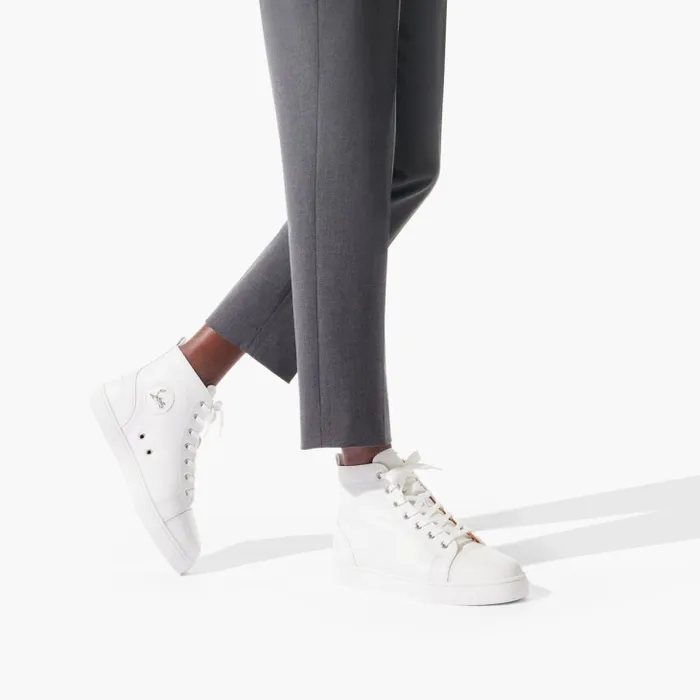Christian Louboutin Sneakers Men Louis Hightop Sneakers 8211 Calf Leather 8211 White Christian Louboutin Sneakers Men Louis Hightop Sneakers 8211 Calf Leather 8211 White