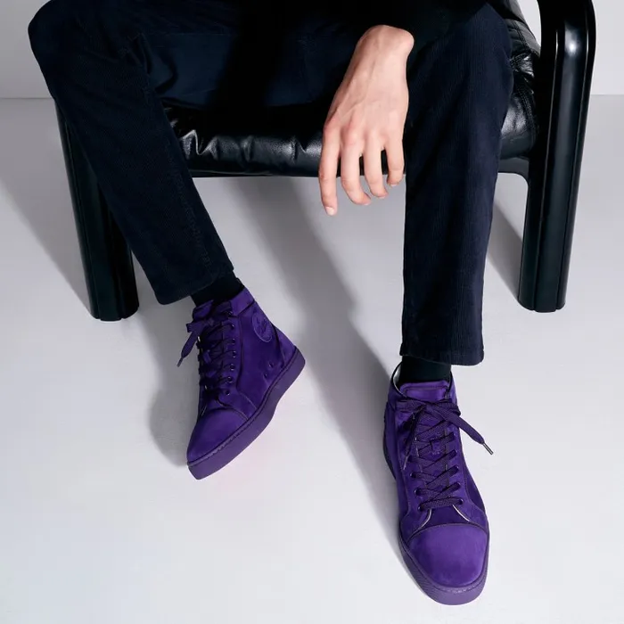 Christian Louboutin Sneakers Men Louis Hightop Sneakers 8211 Veau Velours 8211 Jacaranda Christian Louboutin Sneakers Men Louis Hightop Sneakers 8211 Veau Velours 8211 Jacaranda
