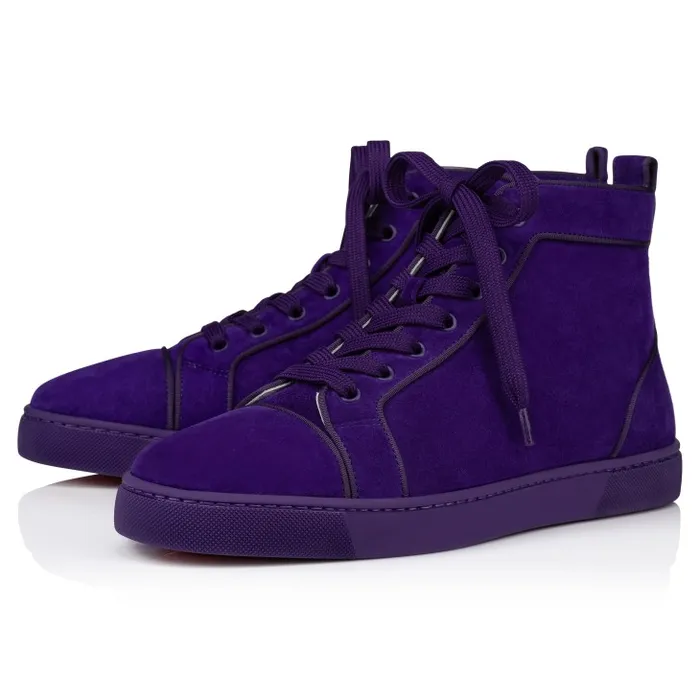 Christian Louboutin Sneakers Men Louis Hightop Sneakers 8211 Veau Velours 8211 Jacaranda