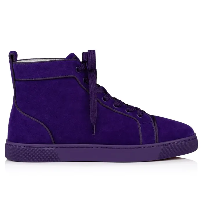 Christian Louboutin Sneakers Men Louis Hightop Sneakers 8211 Veau Velours 8211 Jacaranda