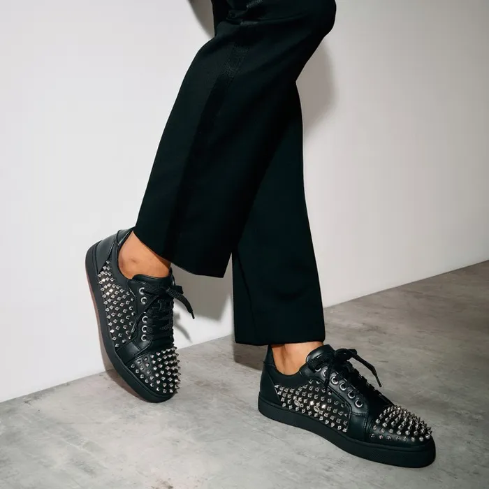 Christian Louboutin Sneakers Women Vieira Night Spikes Sneakers 8211 Smooth Calf Leather Nappa Leather And Spikes 8211 Black Christian Louboutin Sneakers Women Vieira Night Spikes Sneakers 8211 Smooth Calf Leather Nappa Leather And Spikes 8211 Black