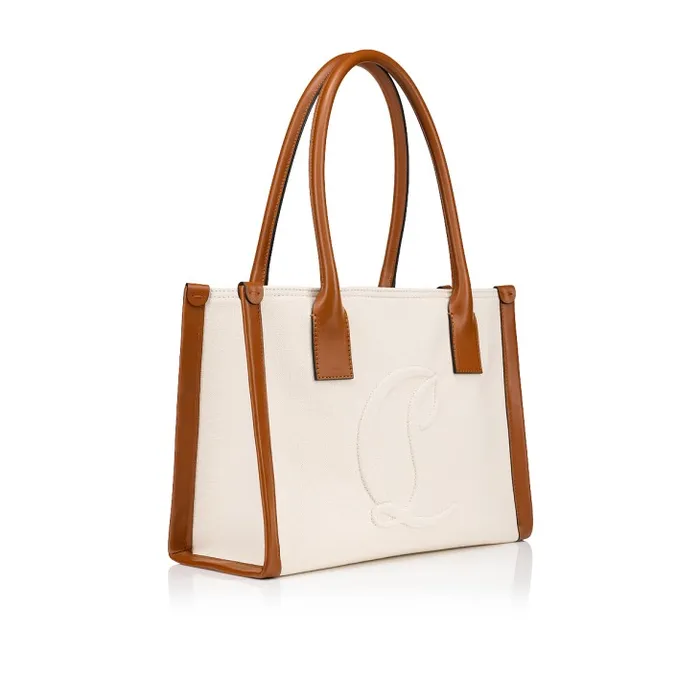 Christian Louboutin Totes Women By My Side Small Tote Bag 8211 Canva And Calf Leather 8211 Natural