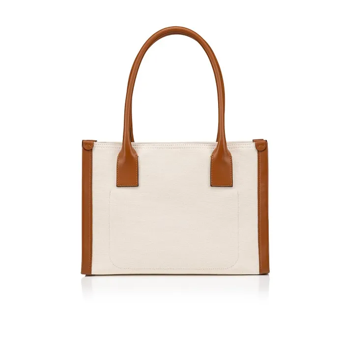 Christian Louboutin Totes Women By My Side Small Tote Bag 8211 Canva And Calf Leather 8211 Natural