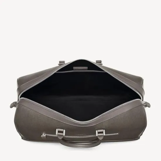 City Holdall Charcoal Saffiano WomenMen Aspinal Of London Luggage and Travel Bags