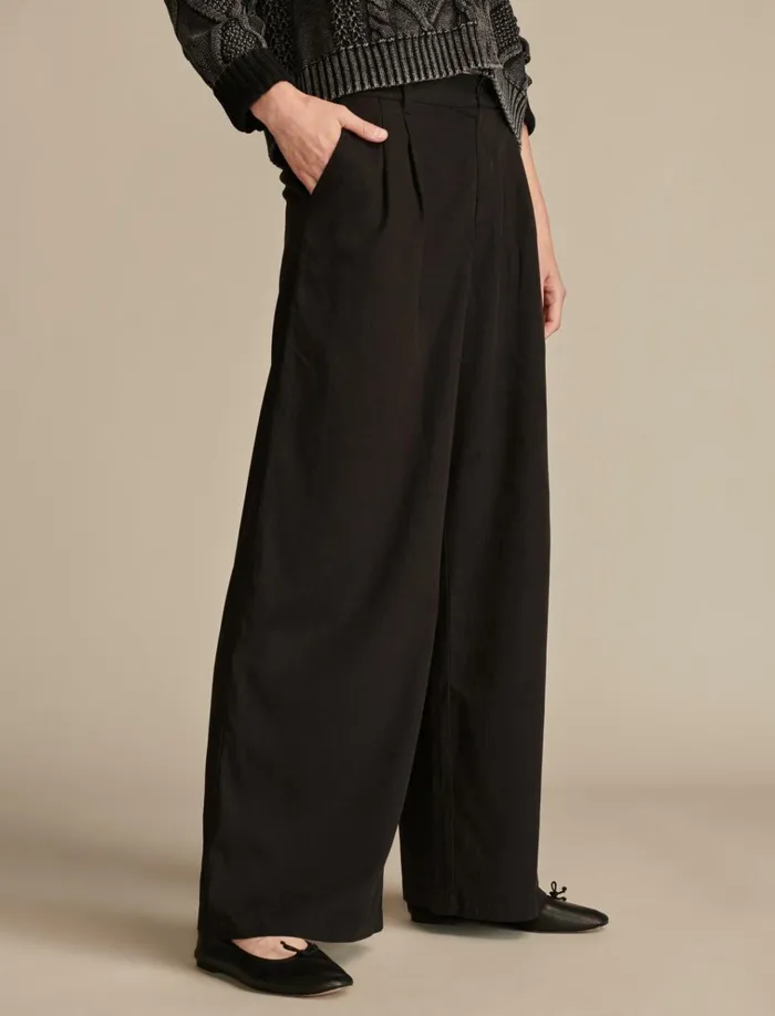 Classic Wide Leg Pleated Pant Meteorite Women Lucky Brand Pants