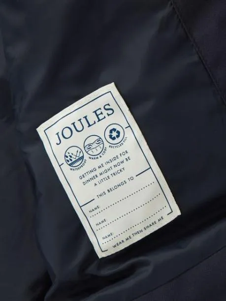Coats and Jackets Boys Joules Navy Blue Waterproof Padded Coat